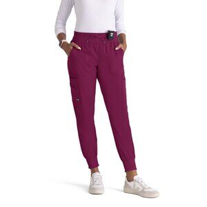 Barco Uniforms Women's Jogger Scrub Pants in Burgundy